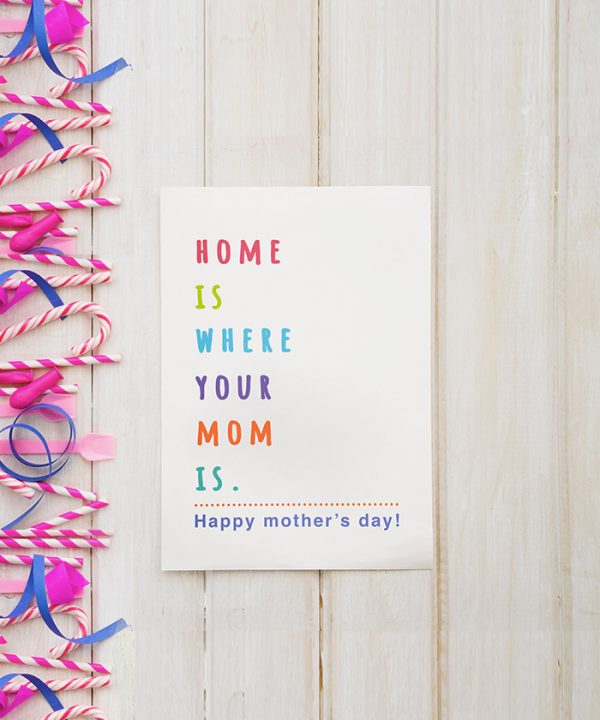 Home Is Where Your-Mom Is Kartpostal