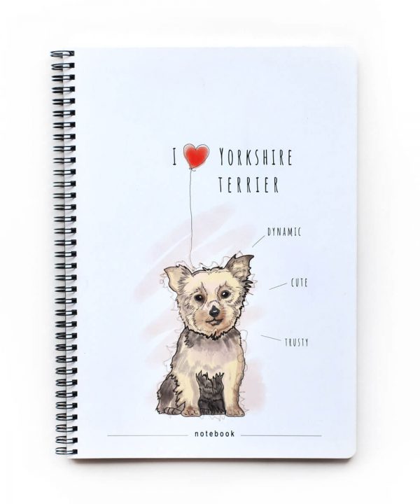 Yorkie Çizgili Defter (A4)