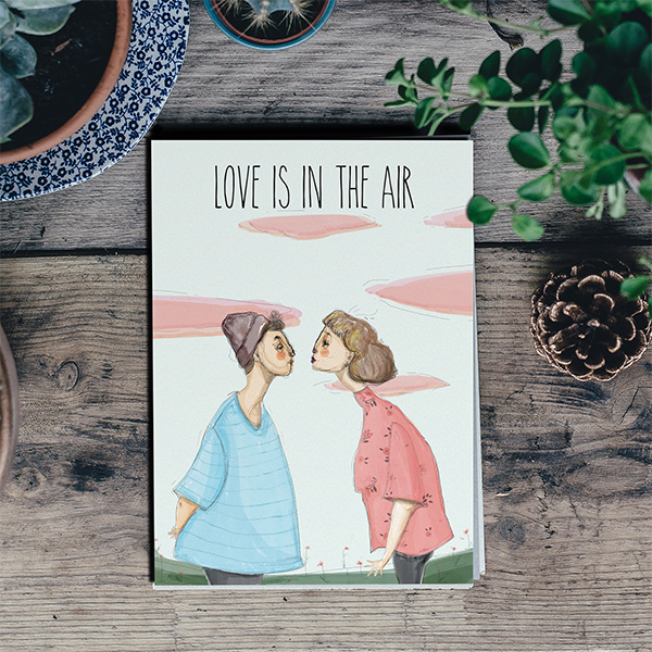 Love Is In The Aır Kartpostal