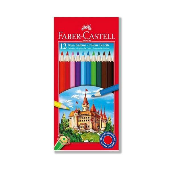 Faber-Castell Karton Kutu 12 Renk Boya Kalemi