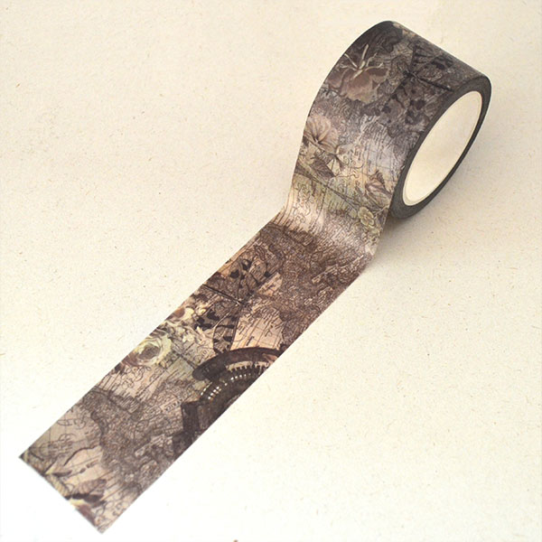 Vintage Harita Tasarımlı Kalın Bant